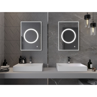 Mexen Koga osvetlené kúpeľňové zrkadlo 50 x 70 cm, LED 6000K, proti zaparovaniu - 9821-050-070-611-00