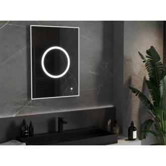 Mexen Koga osvetlené kúpeľňové zrkadlo 60 x 80 cm, LED 6000K, proti zaparovaniu - 9821-060-080-611-00