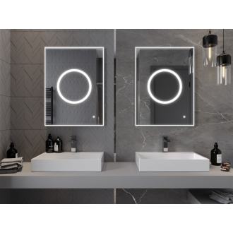 Mexen Koga osvetlené kúpeľňové zrkadlo 60 x 80 cm, LED 6000K, proti zaparovaniu - 9821-060-080-611-00