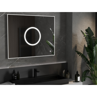 Mexen Koga osvetlené kúpeľňové zrkadlo 100 x 80 cm, LED 6000K, proti zaparovaniu - 9821-100-080-611-00