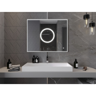 Mexen Koga osvetlené kúpeľňové zrkadlo 100 x 80 cm, LED 6000K, proti zaparovaniu - 9821-100-080-611-00