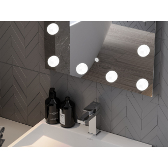 Mexen Dona osvetlené kúpeľňové zrkadlo 60 x 80 cm, LED 6000K, proti pare - 9818-060-080-611-00