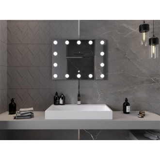 Mexen Dona osvetlené kúpeľňové zrkadlo 80 x 60 cm, LED 6000K, proti pare - 9818-080-060-611-00