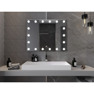 Mexen Dona osvetlené kúpeľňové zrkadlo 100 x 80 cm, LED 6000K, proti pare - 9818-100-080-611-00