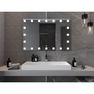 Mexen Dona osvetlené kúpeľňové zrkadlo 120 x 80 cm, LED 6000K, proti pare - 9818-120-080-611-00