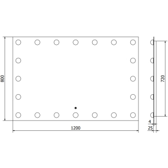 Mexen Dona osvetlené kúpeľňové zrkadlo 120 x 80 cm, LED 6000K, proti pare - 9818-120-080-611-00