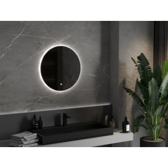 Mexen Erg osvetlené kúpeľňové zrkadlo, okrúhle 60 cm, LED 6000K, proti zaparovaniu - 9823-060-060-611-00