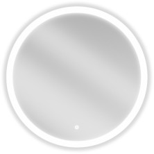 Osvetlené kúpeľňové zrkadlo Mexen Oro, okrúhle 70 cm, LED 6000K, proti zaparovaniu - 9824-070-070-611-00