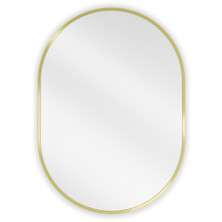 Mexen Loft oválne kúpeľňové zrkadlo 70 x 50 cm, zlatý rám - 9851-070-050-000-50
