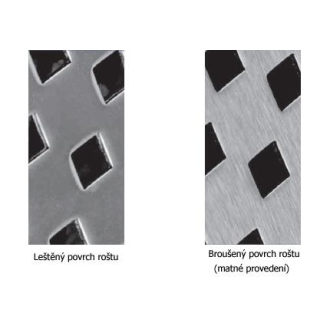 Rošt pre odtokový žľab KLASIK 1000mm design 6 plný leštený SZL106L