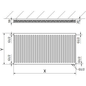 Mexen CV11 doskové vykurovacie teleso 300x500, spod. príp., 244 W, biele W611-030-050-00