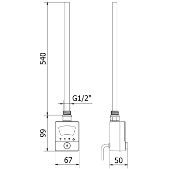 Mexen FA-BG8 elektrický ohrievač 600 W, čierny - W957-0600-70