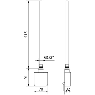 Mexen FA-05W elektrický ohrievač 450 W, biely - W958-0450-20