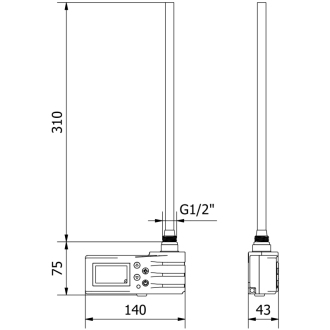 Mexen FA-J1229 elektrický ohrievač 300 W, čierny - W959-0300-70