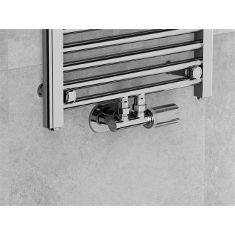 Mexen G05 uhlový termostatický set, Duplex, DN50, chróm - W907-958-01