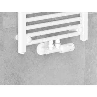 Mexen G05 uhlová termostatická sada, Duplex, DN50, biela - W907-958-20