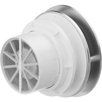 Mexen AXR 100 kúpeľňový ventilátor s časovačom, strieborný - W9602-100T-11