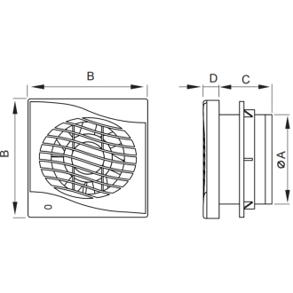 Mexen DXS 100 kúpeľňový ventilátor, káblový vypínač, biely - W9603-100K-00