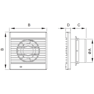Mexen EXS 100 kúpeľňový ventilátor, káblový vypínač, biely - W9604-100K-00