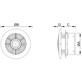 Kúpeľňový ventilátor Mexen WXR 150, biely - W9605-150-00