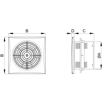 Kúpeľňový ventilátor Mexen WXS 100, biely - W9606-100-00