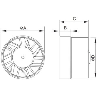 Mexen ZXR 100 kanálový kúpeľňový ventilátor, biely - W9607-100-00