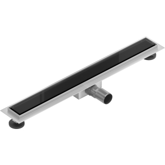 Mexen Flat MGB odtokový žľab 50 cm čierne sklo - 1026050-15