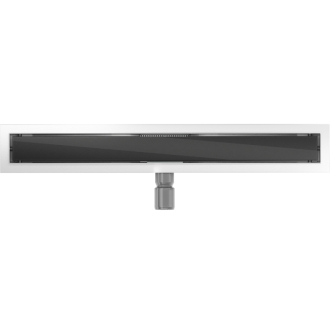 Mexen Flat MGB odtokový žľab 50 cm čierne sklo - 1026050-15