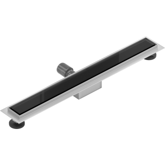 Mexen Flat MGB odtokový žľab 50 cm čierne sklo - 1026050-15