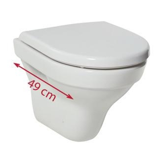 JIKA Tigo H8202130000001 Klozet závesný 49 cm hlboké splachovanie biely