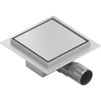 Mexen FLAT 12 Štvorcový odtokový žľab 12x12 cm, inox 1010012