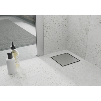 Mexen FLAT 12 Štvorcový odtokový žľab 12x12 cm, inox 1010012