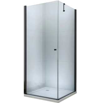 Mexen Pretoria sklopná sprchová kabína 90 x 90 cm, priehľadná, čierna - 852-090-090-70-00