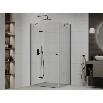 Mexen Roma sklopná sprchová kabína 70 x 120 cm, priehľadná, čierna - 854-070-120-70-00