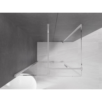 Mexen Velar výsuvná sprchová kabína 110 x 85 cm, transparentná, chróm - 871-110-085-01-01