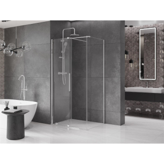 Mexen Velar výsuvná sprchová kabína 130 x 90 cm, transparentná, chróm - 871-130-090-01-01