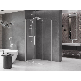 Mexen Velar výsuvná sprchová kabína 110 x 80 cm, priehľadná, biela - 871-110-080-01-20
