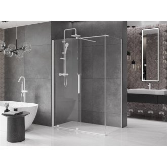 Mexen Velar výsuvná sprchová kabína 140 x 70 cm, priehľadná, biela - 871-140-070-01-20