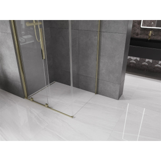 Mexen Velar výsuvná sprchová kabína 130 x 80 cm, priehľadná, zlatá - 871-130-080-01-50