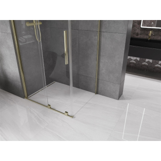 Mexen Velar výsuvná sprchová kabína 130 x 80 cm, priehľadná, zlatá - 871-130-080-01-50