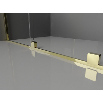 Mexen Velar výsuvná sprchová kabína 140 x 70 cm, priehľadná, zlatá - 871-140-070-01-50