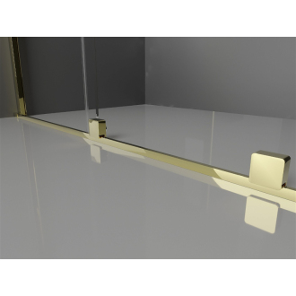 Mexen Velar výsuvná sprchová kabína 140 x 80 cm, priehľadná, zlatá - 871-140-080-01-50