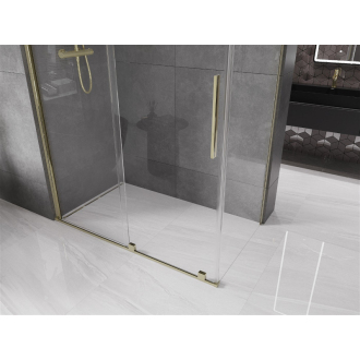 Mexen Velar výsuvná sprchová kabína 140 x 80 cm, priehľadná, zlatá - 871-140-080-01-50