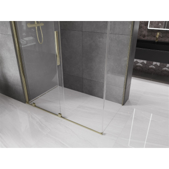 Mexen Velar výsuvná sprchová kabína 150 x 85 cm, priehľadná, zlatá - 871-150-085-01-50