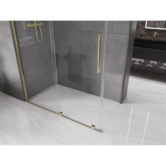 Mexen Velar výsuvná sprchová kabína 150 x 85 cm, priehľadná, zlatá - 871-150-085-01-50