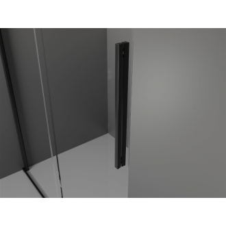 Mexen Velar výsuvná sprchová kabína 120 x 75 cm, priehľadná, čierna - 871-120-075-01-70