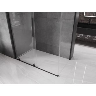 Mexen Velar výsuvná sprchová kabína 140 x 75 cm, priehľadná, čierna - 871-140-075-01-70