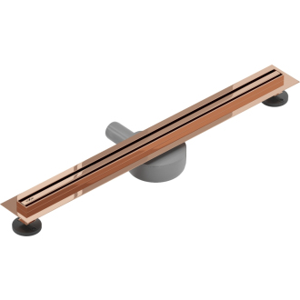 Mexen FLAT 360 SLIM 60 cm - Lineárny odtokový žľab, ružové zlato 1641060