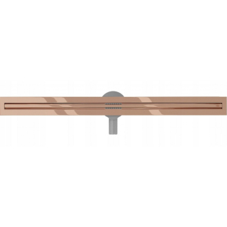 Mexen FLAT 360 SLIM 70 cm - Lineárny odtokový žľab, ružové zlato 1641070