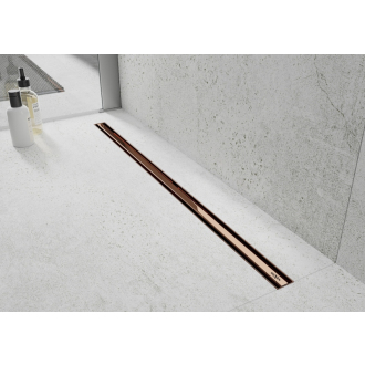 Mexen FLAT 360 SLIM 80 cm - Lineárny odtokový žľab, ružové zlato 1641080